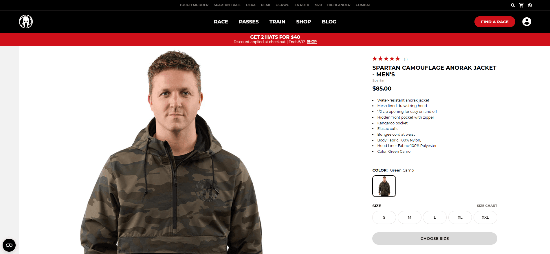 Spartan Race’s product page