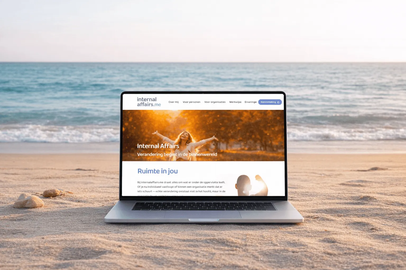 Responsive Onepager webdesign voor zelfstandig professional