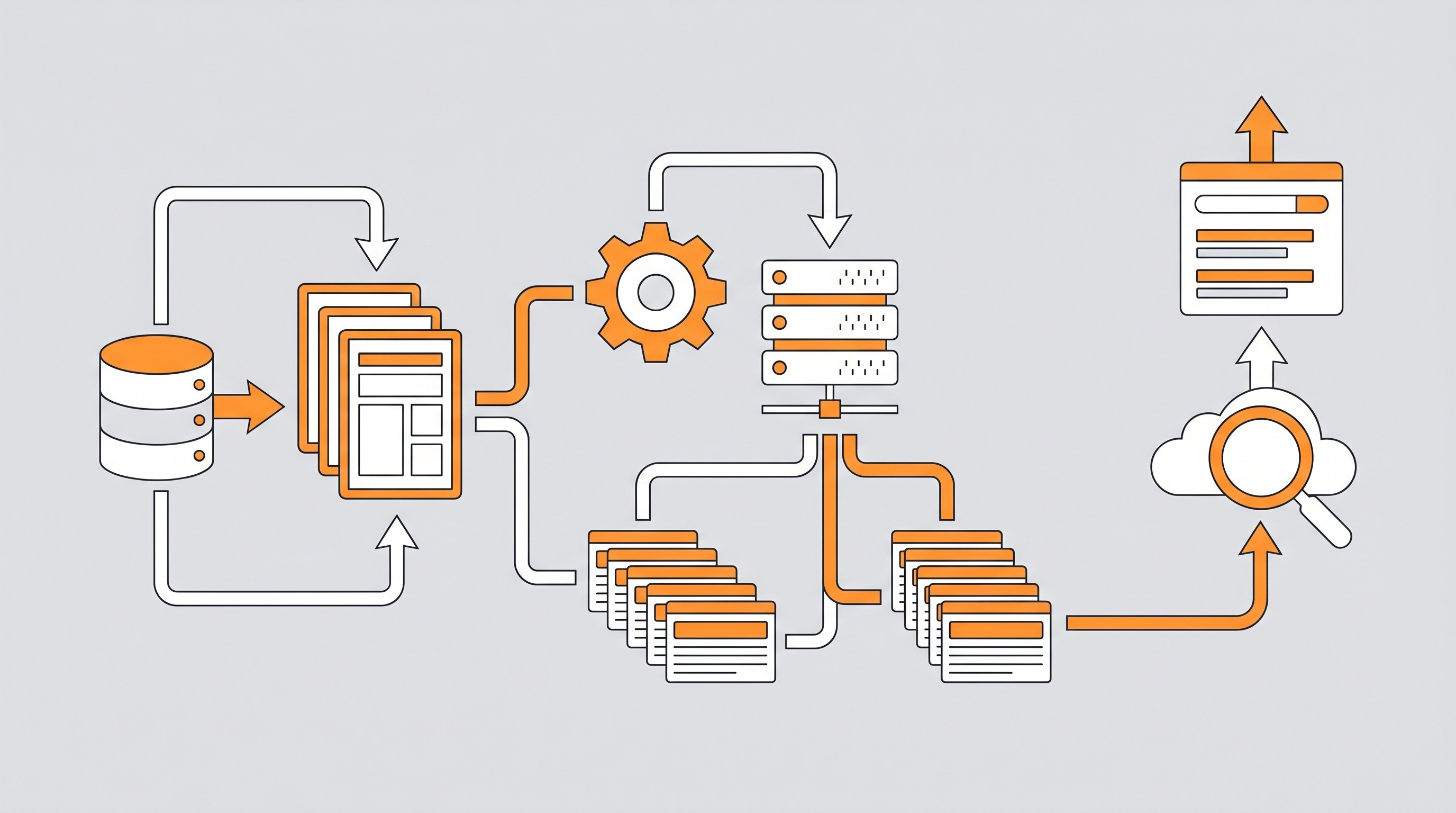 Ilustration of programmatic SEO process