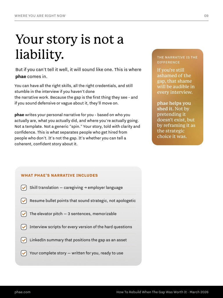 Image of page in playbook defining your story