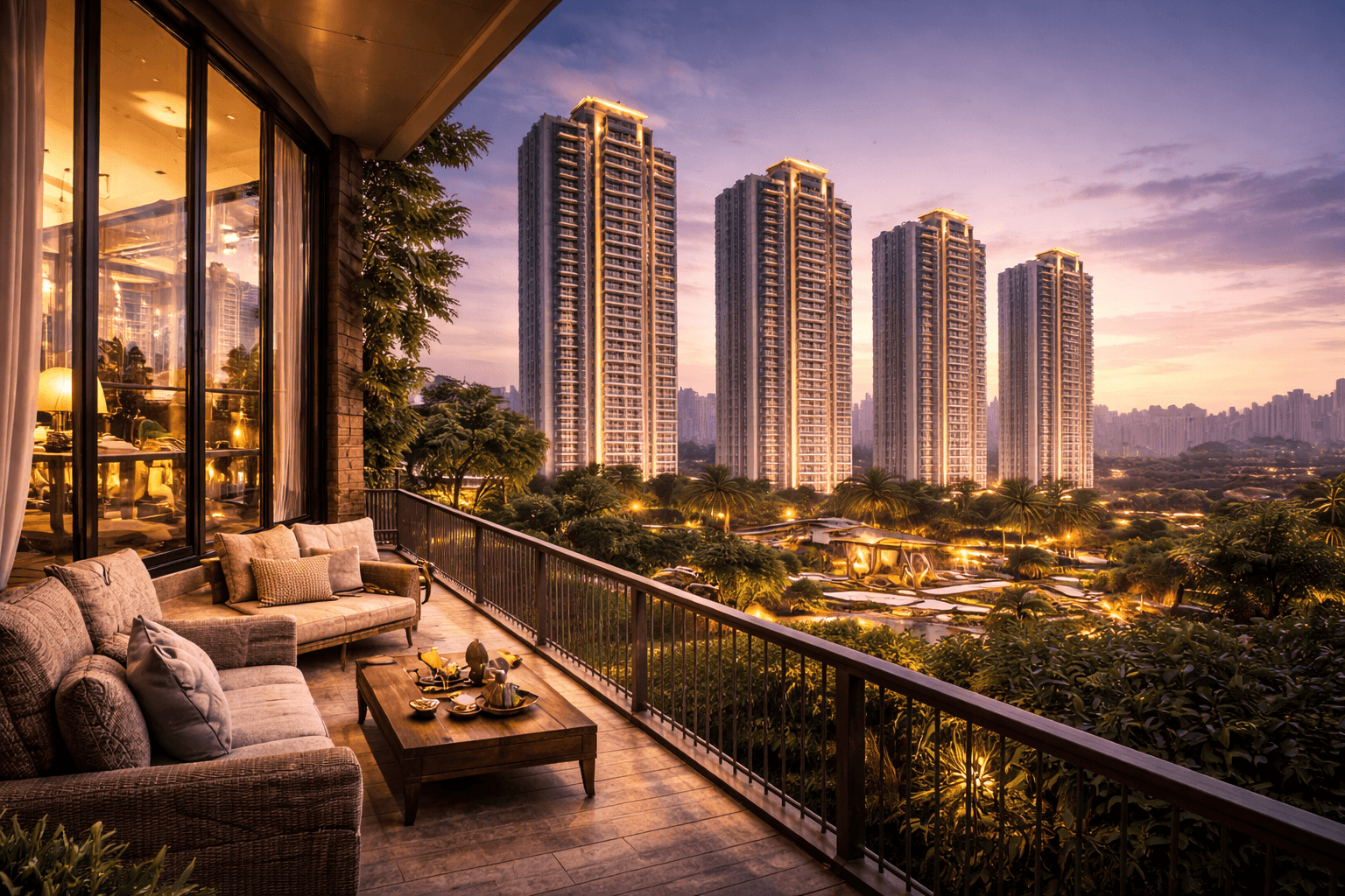 High-rise luxury residences by M3M in Sector 92 with panoramic skyline views and elevated urban living