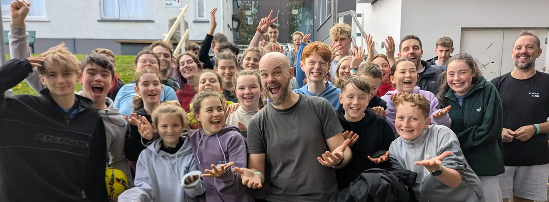 A group of people enjoying an event at West Rathmore Road