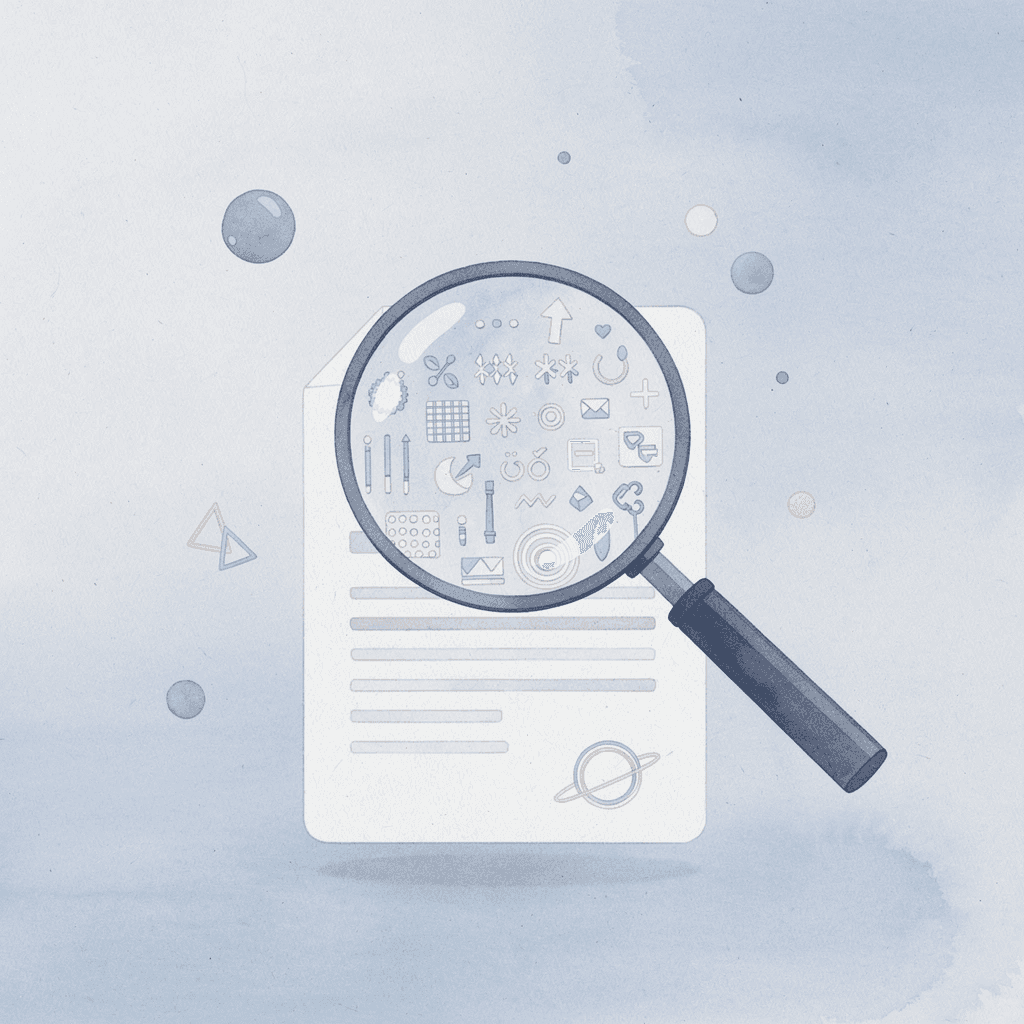 Magnifying glass examining a software system representing application modernization analysis