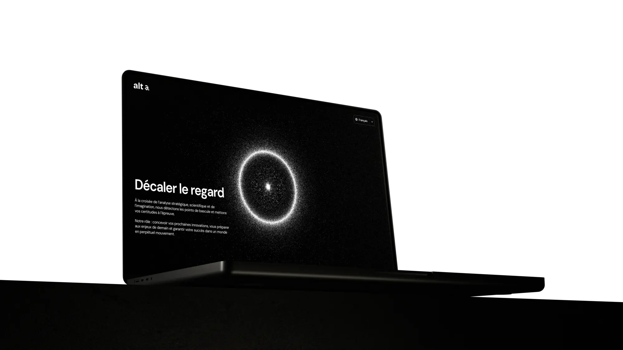 Mockup 3D du site de l'agence Alt-a