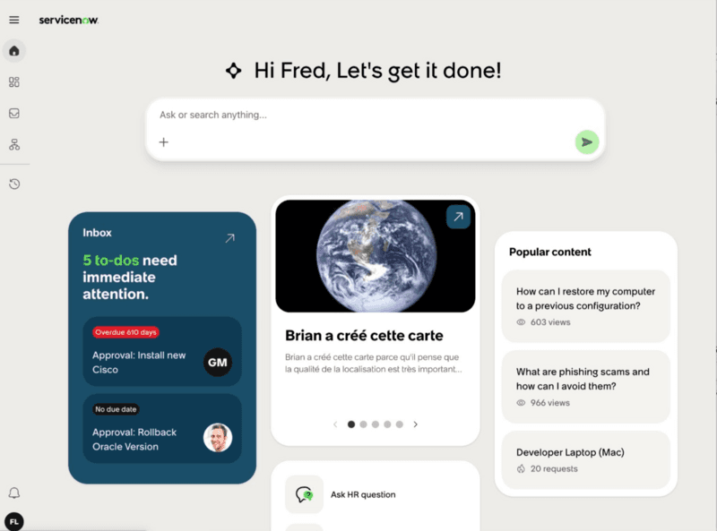 ServiceNow EmployeeWorks Web App
