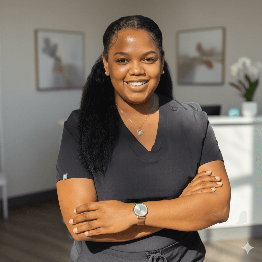 man with glasses smiling fully