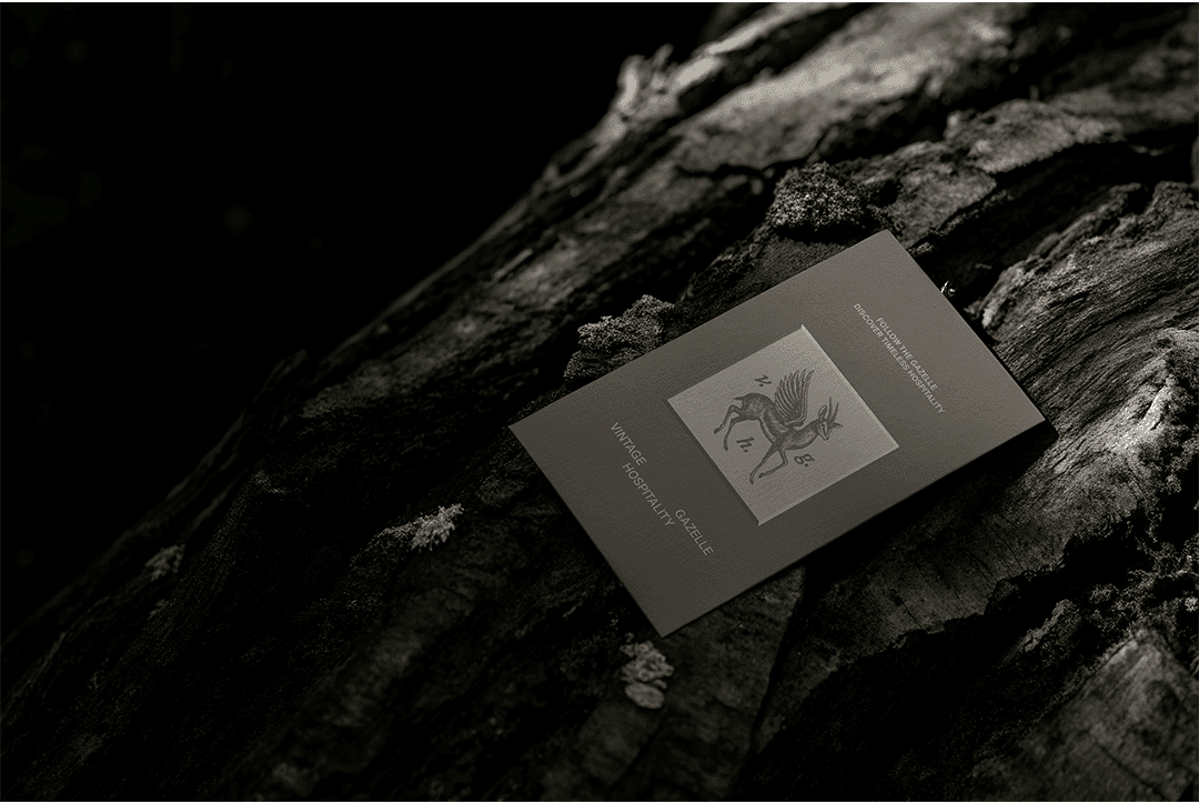 vintage gazelle hospitality business card