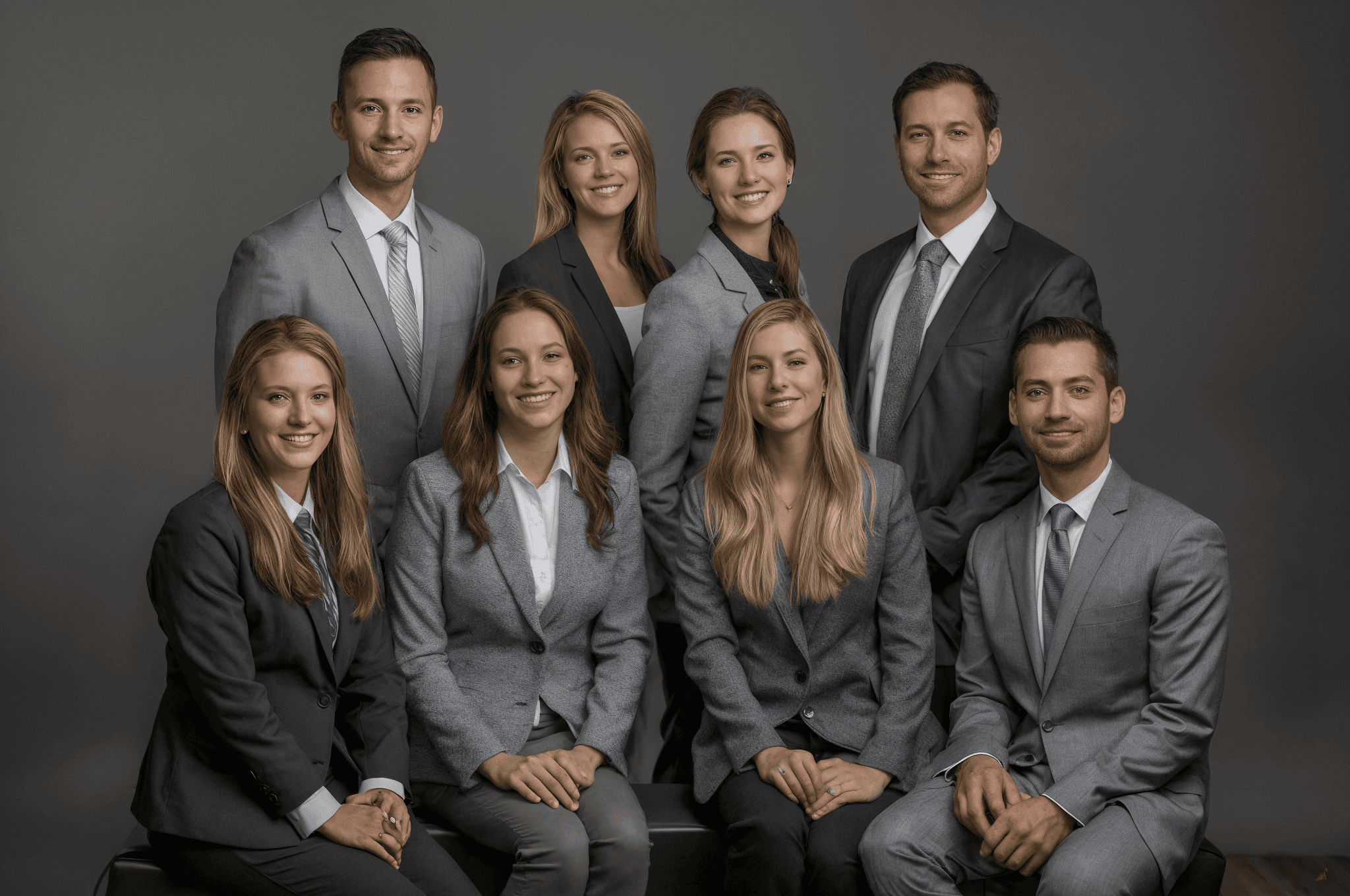 Team of eight colleagues