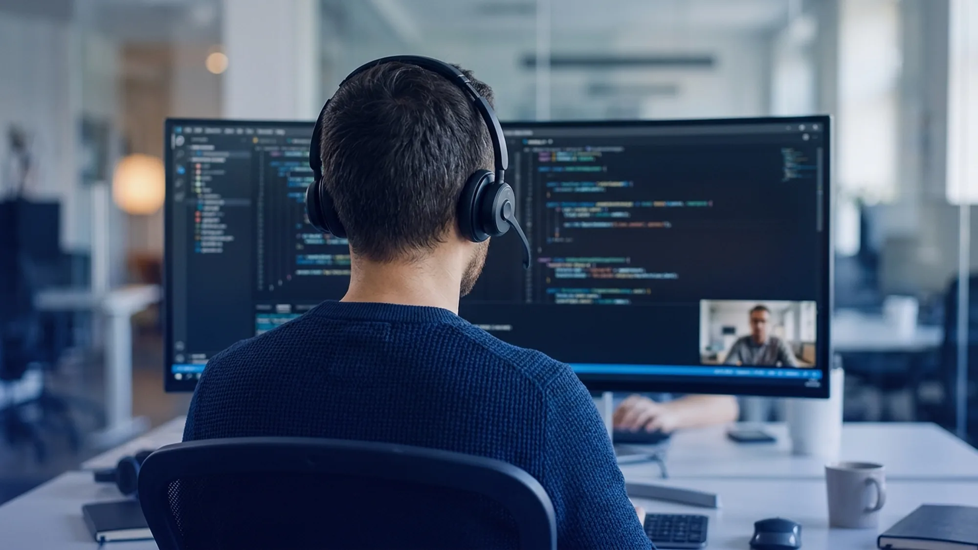 Pair programming en visioconférence avec un développeur Java offshore