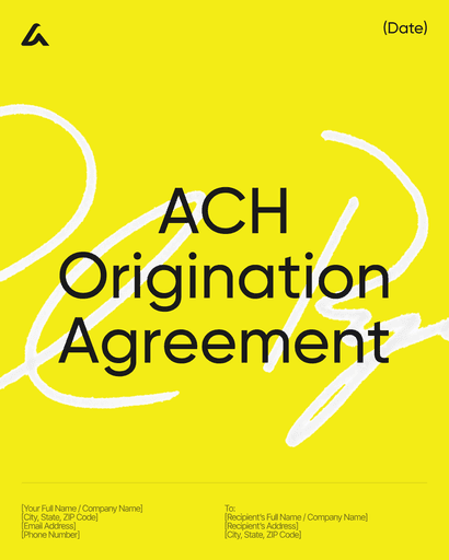 ACH Origination Agreement