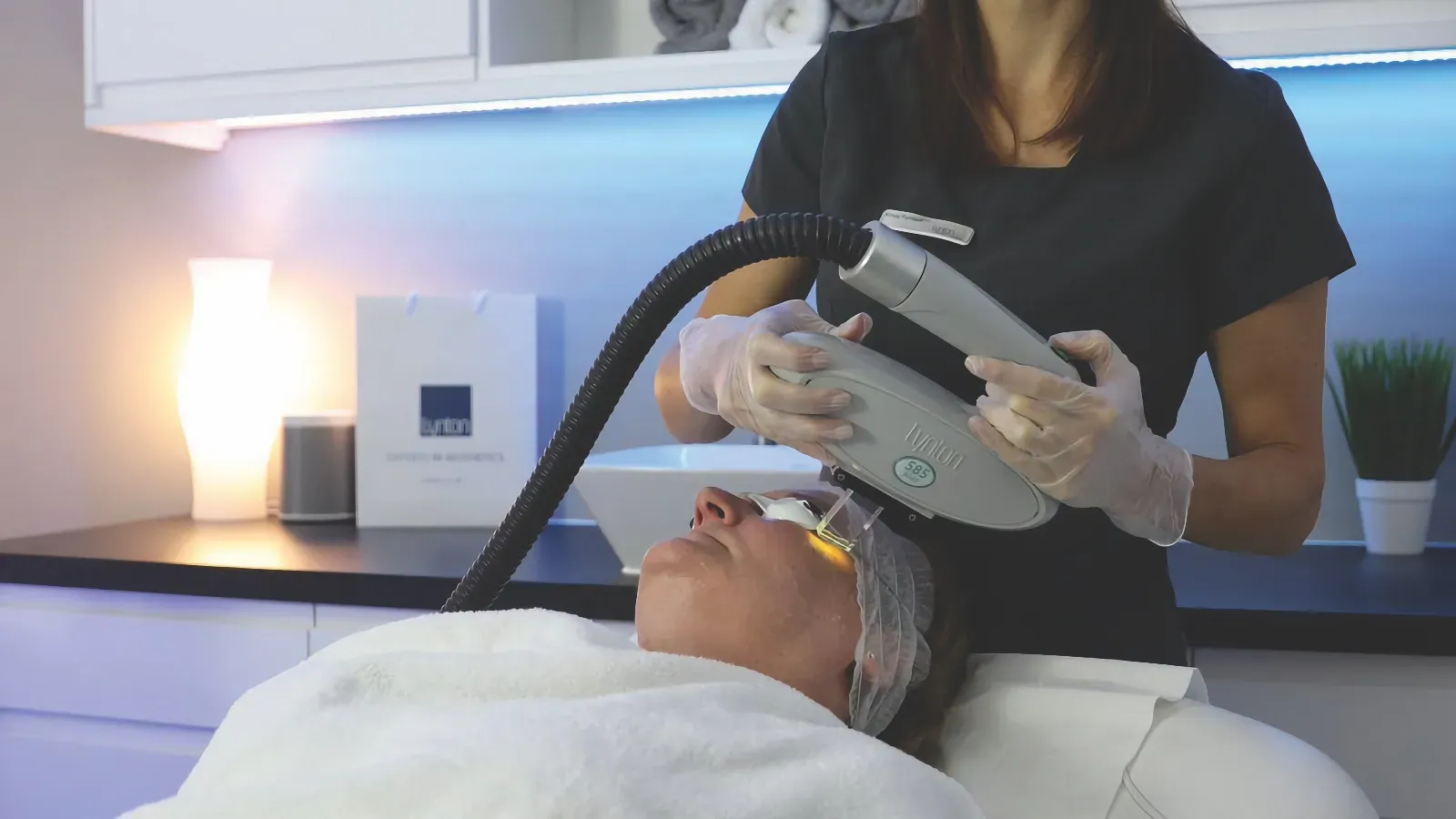 woman with her eyes closed