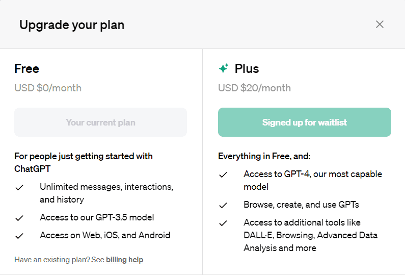 GPT Builder requires subscription to Plus