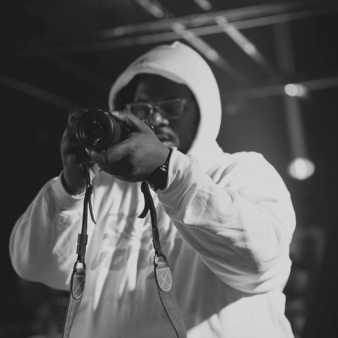 studio image of a lady sitting on a cool sofa