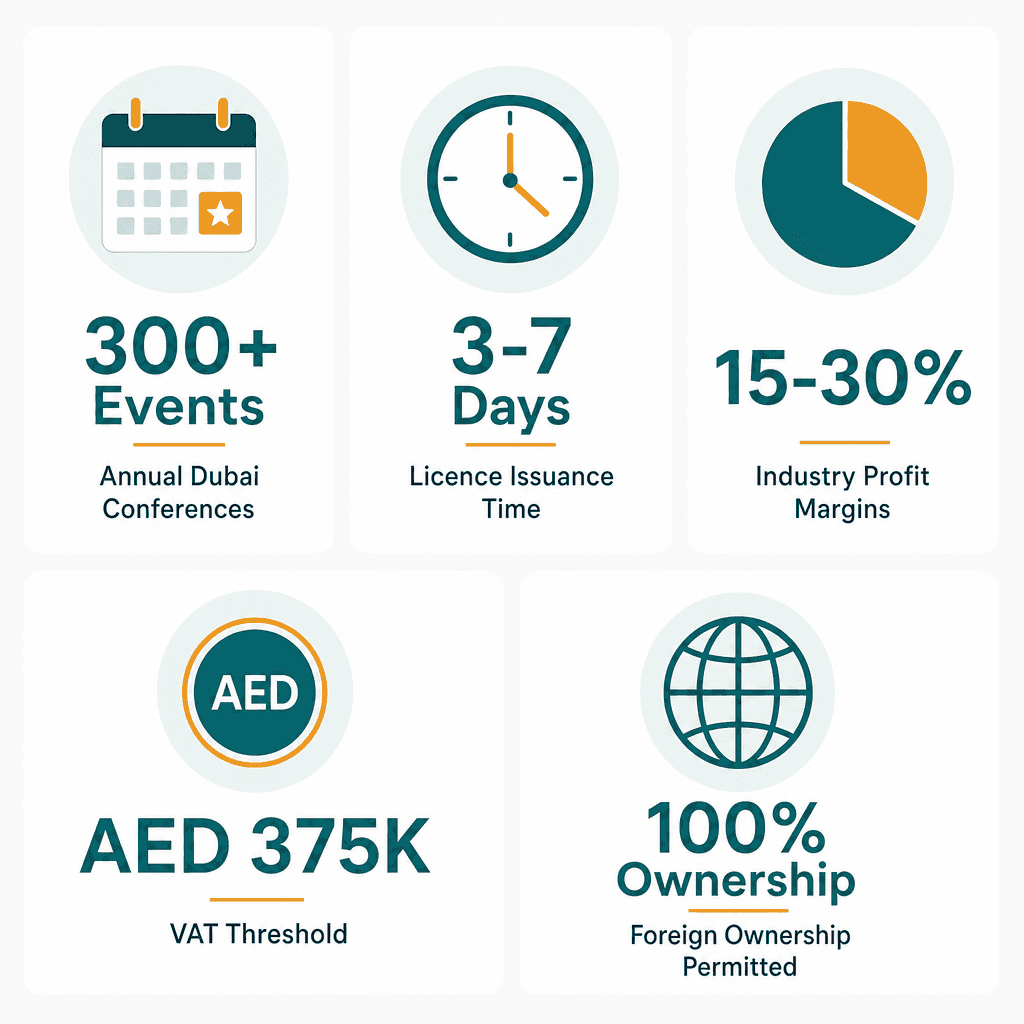 Infographic: How to Get a Conferences & Business Events Management Business License in Dubai