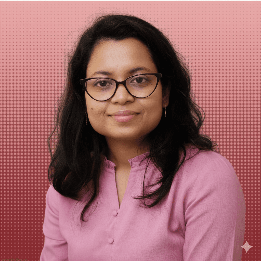 A person in a winter coat and furry hat walking along a snow-covered path through a forest of frosted trees.