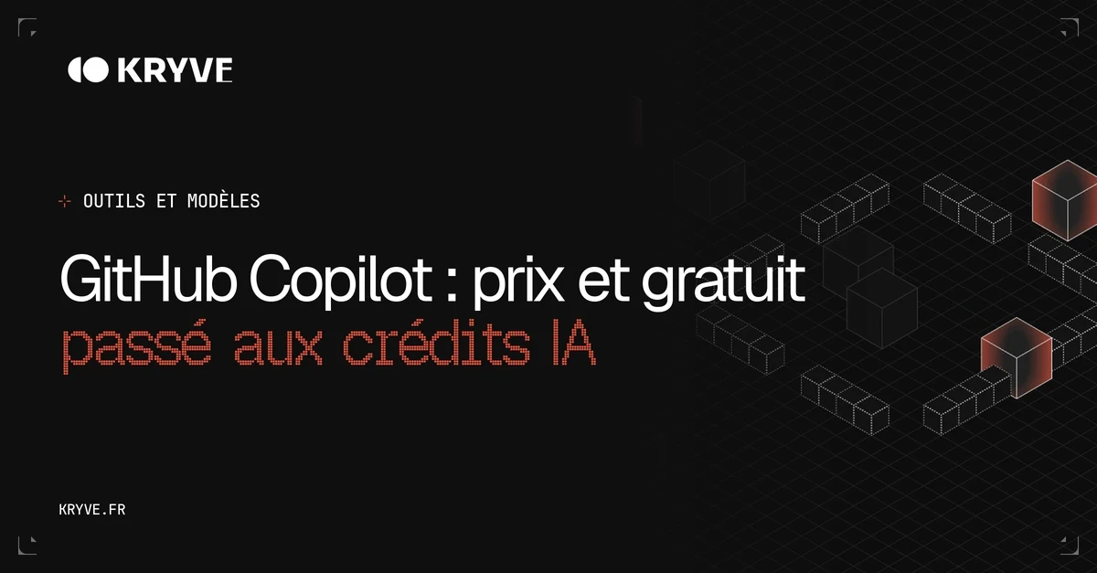 GitHub Copilot : couverture Kryve, catégorie Outils et modèles