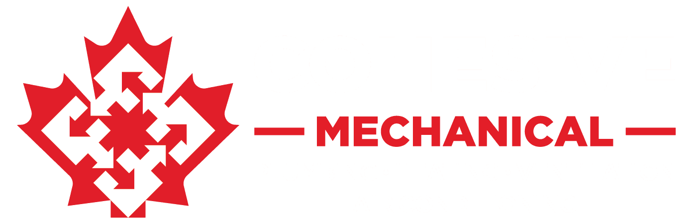 Logo featuring a stylized red design with a central star and the text "Cohesive Mechanical" in bold letters.
