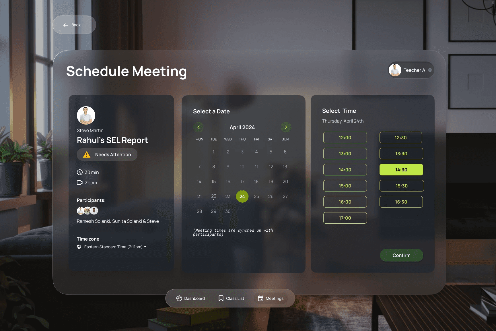 Schedule a meeting