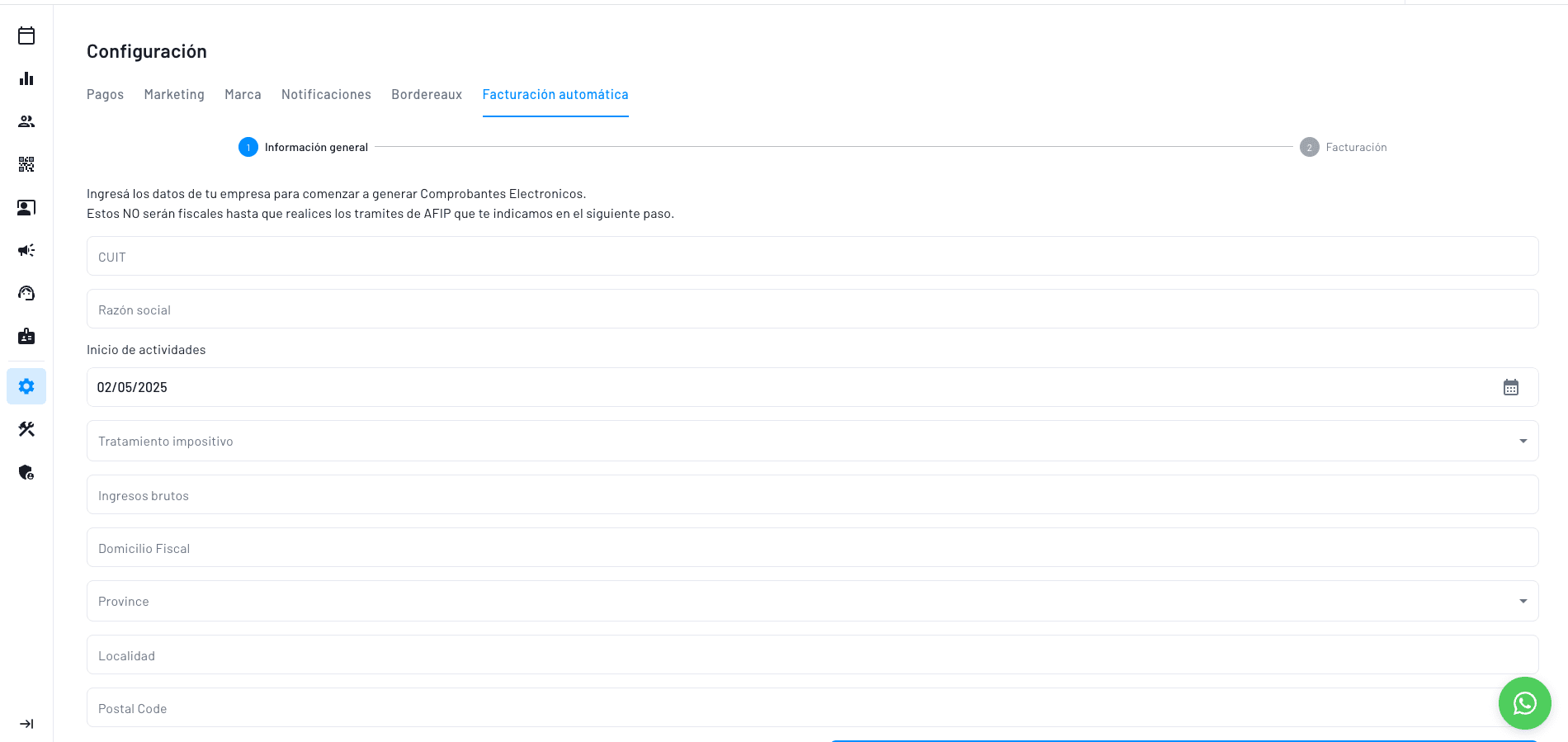 sistema de facturación automatica con AFIP integrado directamente con la plataforma del gobierno