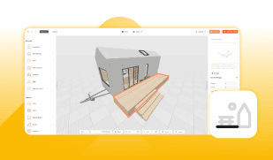 Deck / Terrace in 3D Tiny House Designer