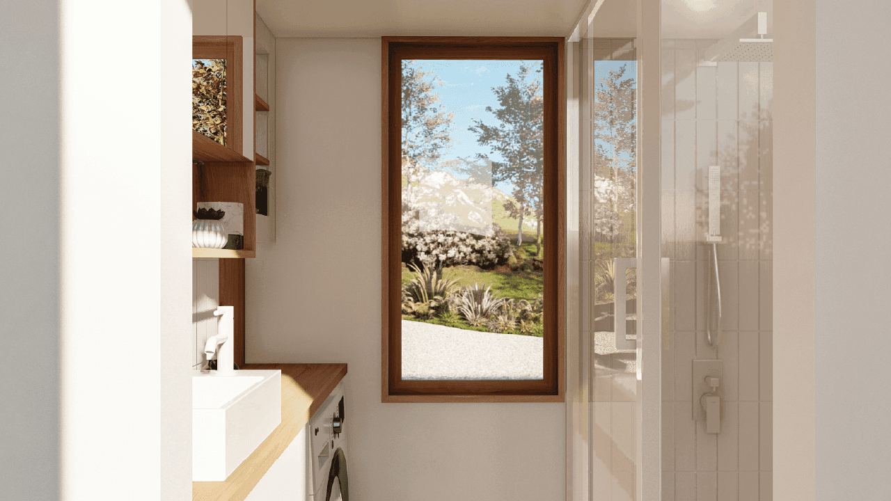 Aalto 9m/30ft tiny house bathroom