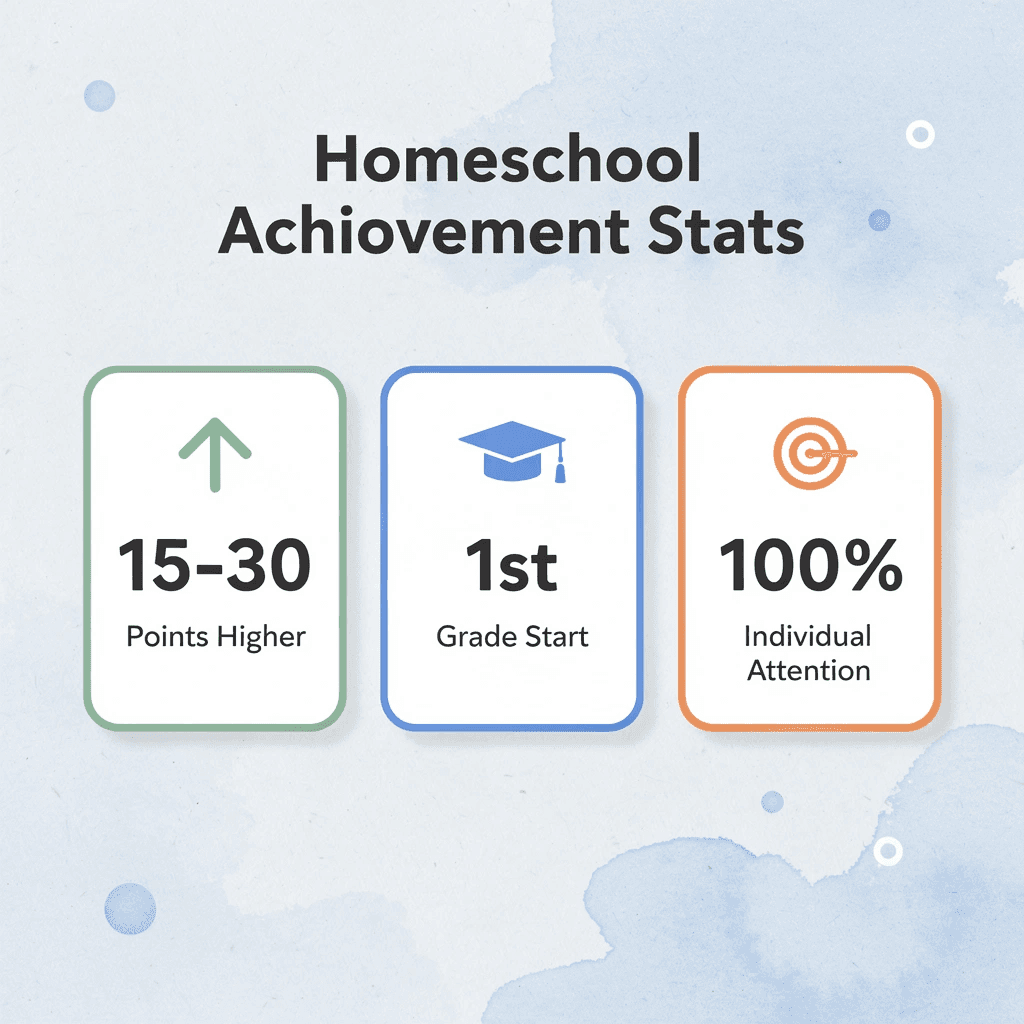 Statistics showing homeschool achievement advantages