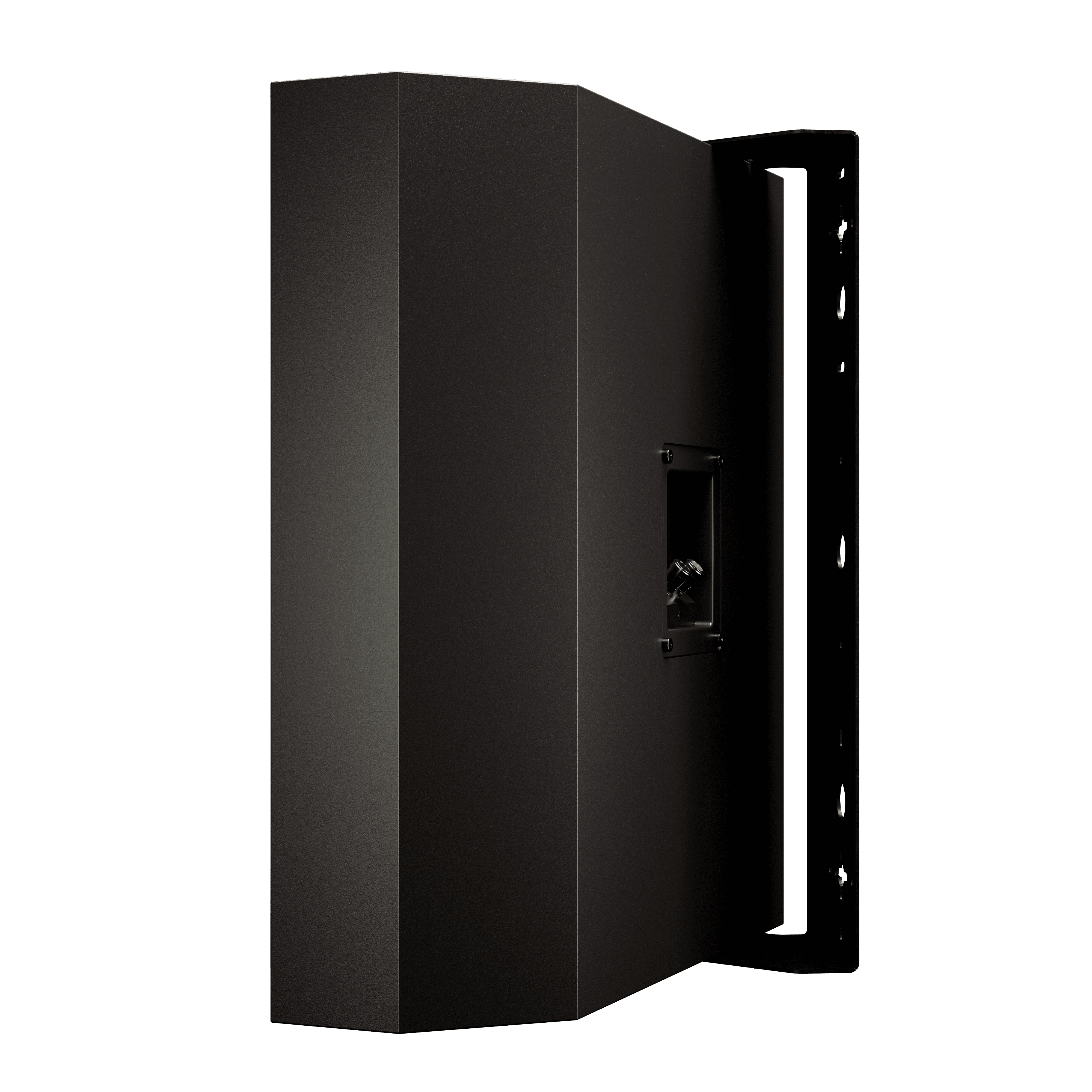 Black rectangular object with mounting bracket