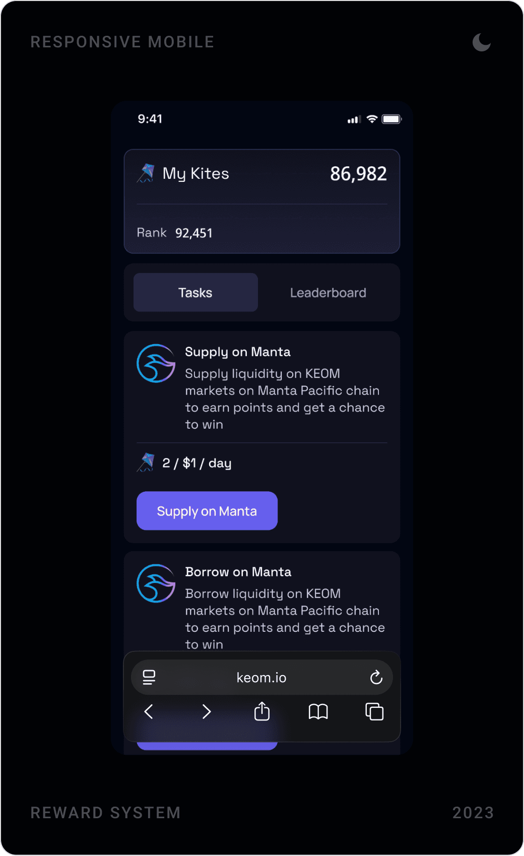 Modern Web3 Gamified Rewards Mobile Design