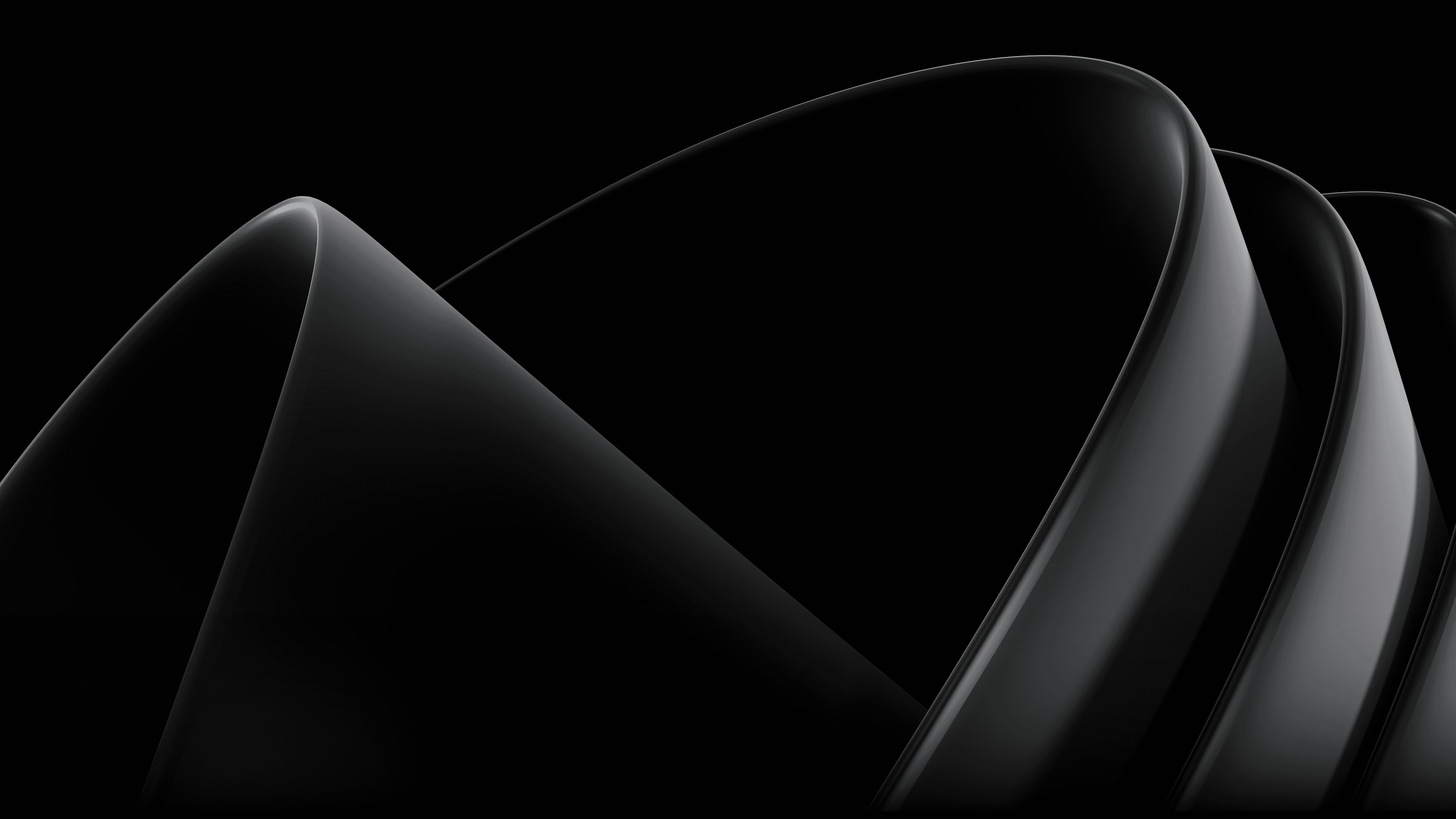 Dark abstract curve against black background