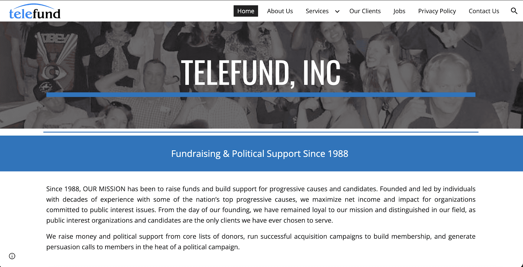 Telefund fundraising and advocacy services
