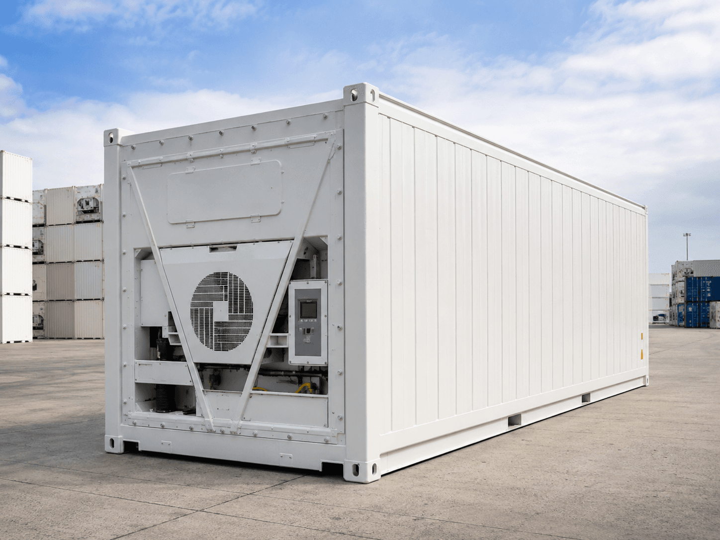 El contenedor frigorífico marítimo (reefer) es un contenedor refrigerado con equipo de frío propio que mantiene una temperatura constante entre -30 °C y +30 °C.