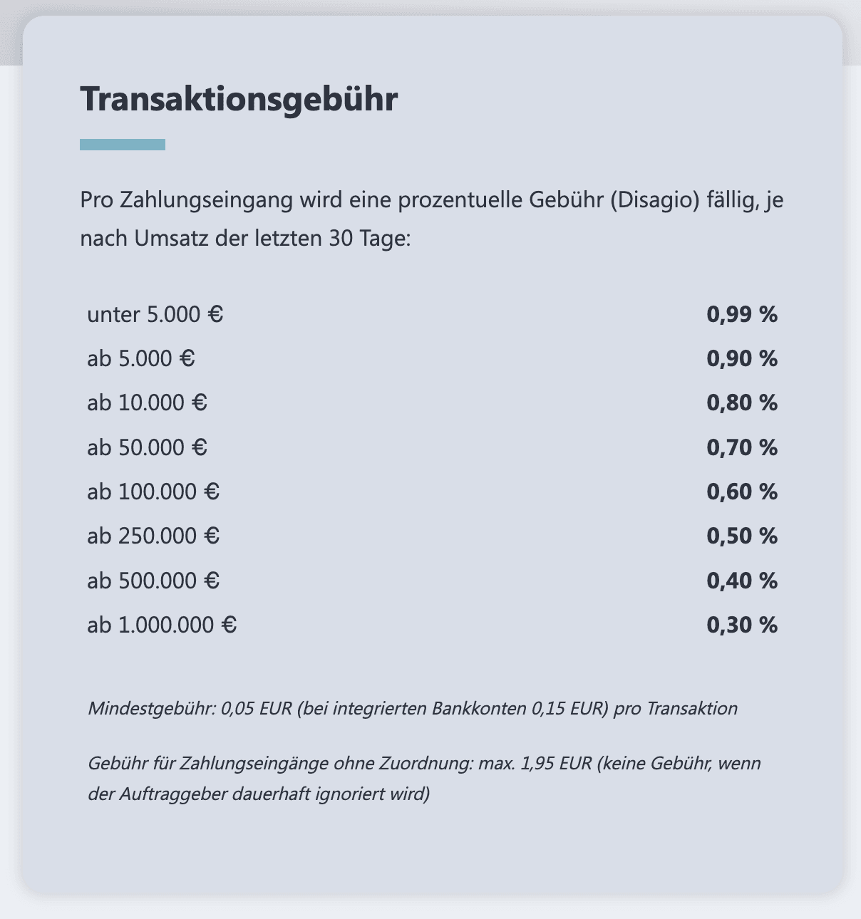 Komfortkasse Disagio Preise