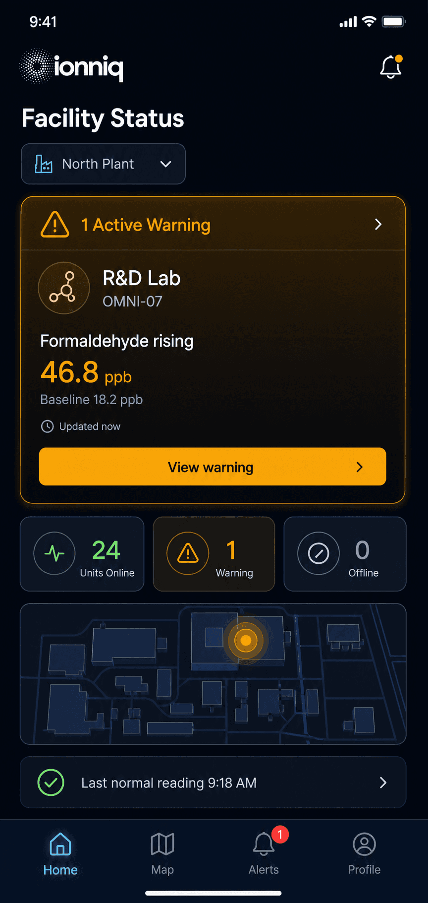 My Ionniq mobile facility status