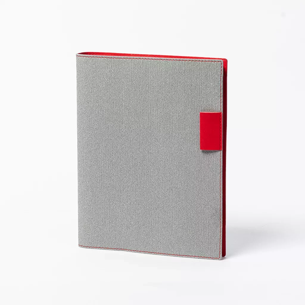 A5 softcover spiral journal with pen holder custom branded