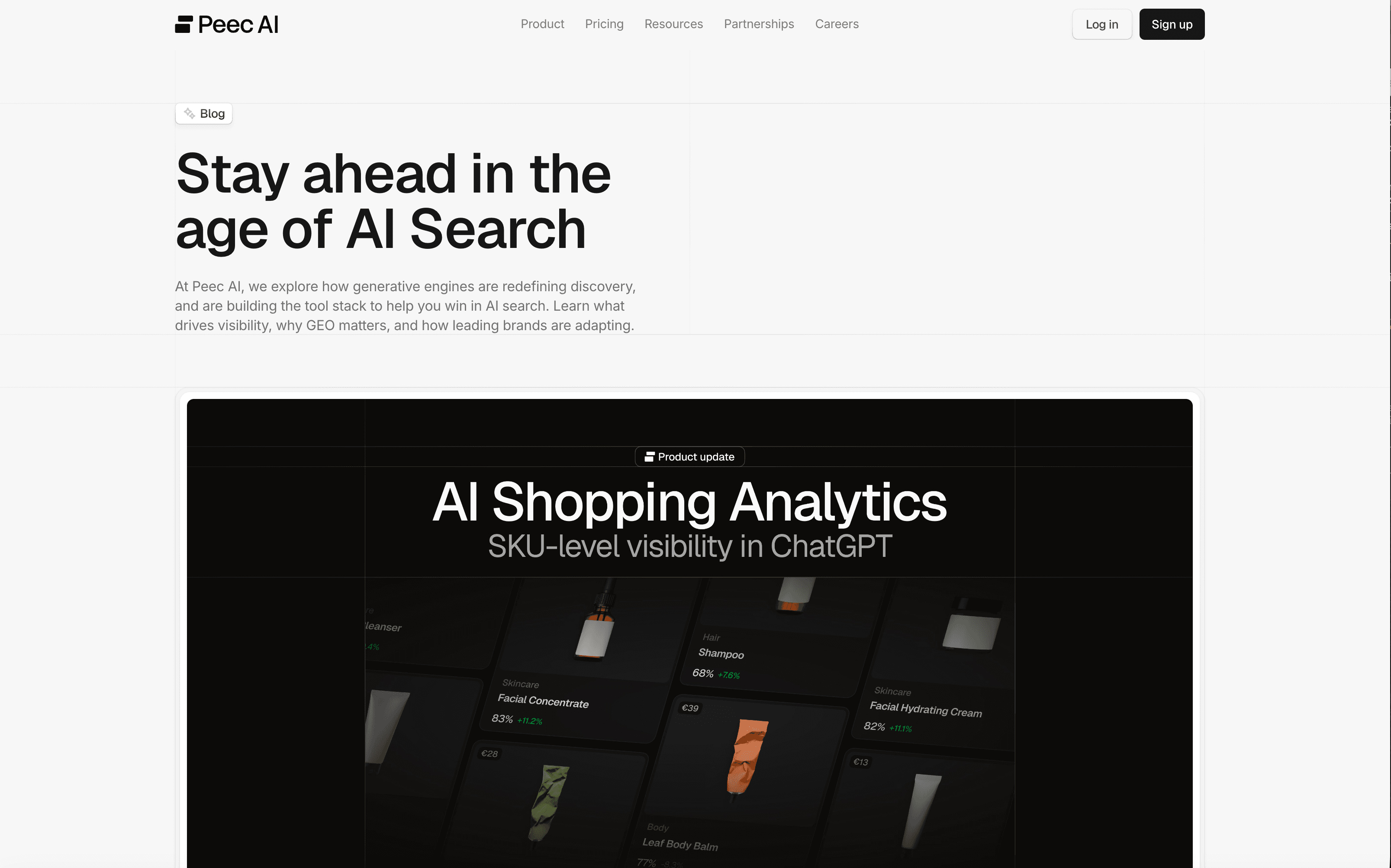 Peec AI - Blog CMS — Framer case study cover