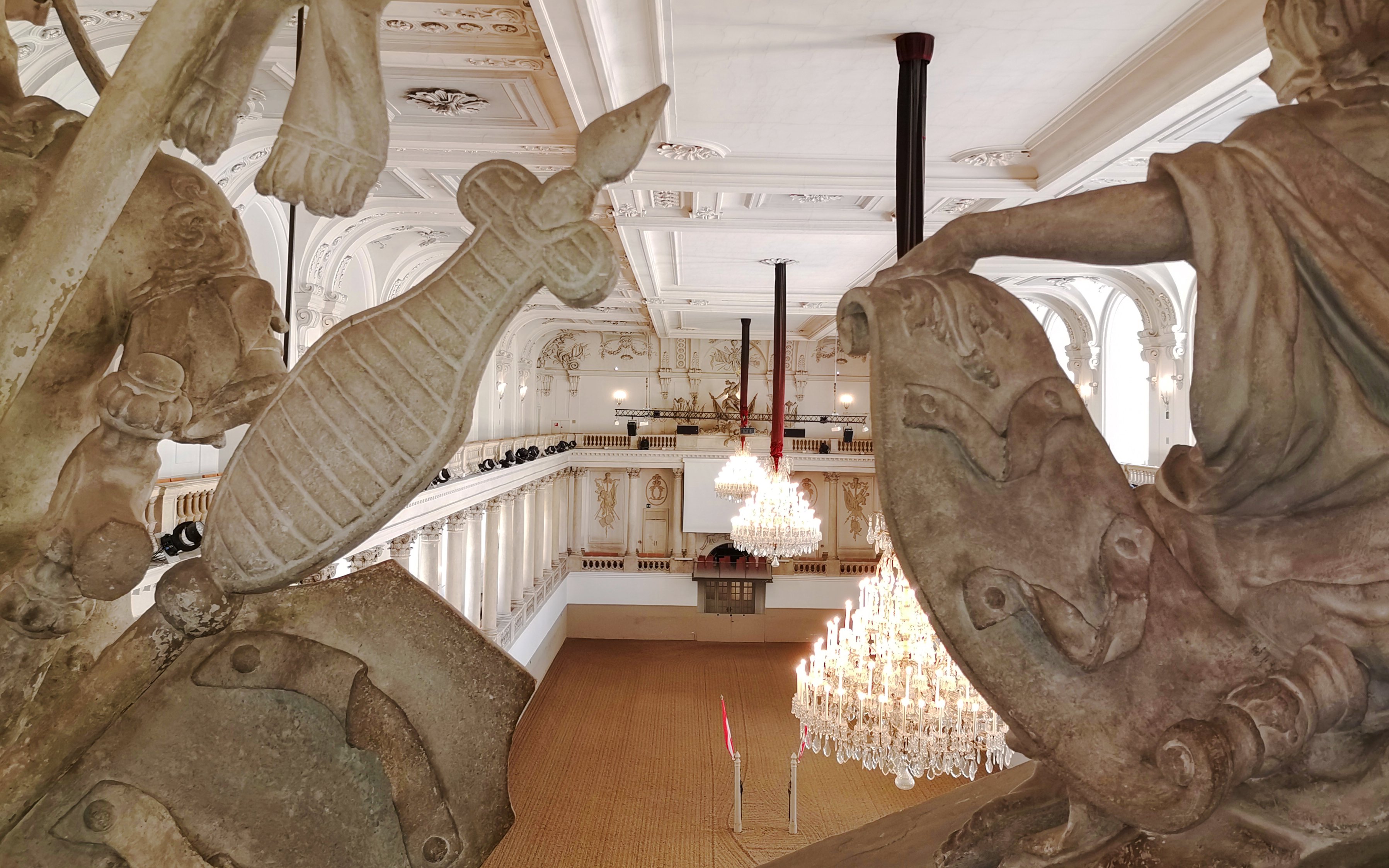 维也纳西班牙骑术学校的建筑细节。图库图片 3。