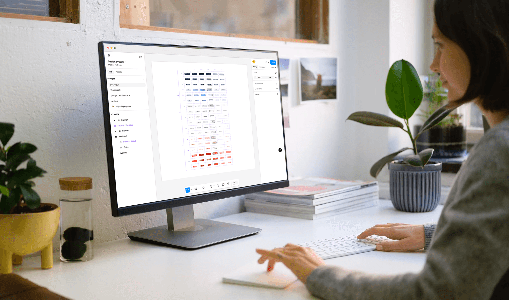 AI‑orchestrated enterprise design system showing how agentic AI coordinates design and engineering inputs into a unified, scalable system