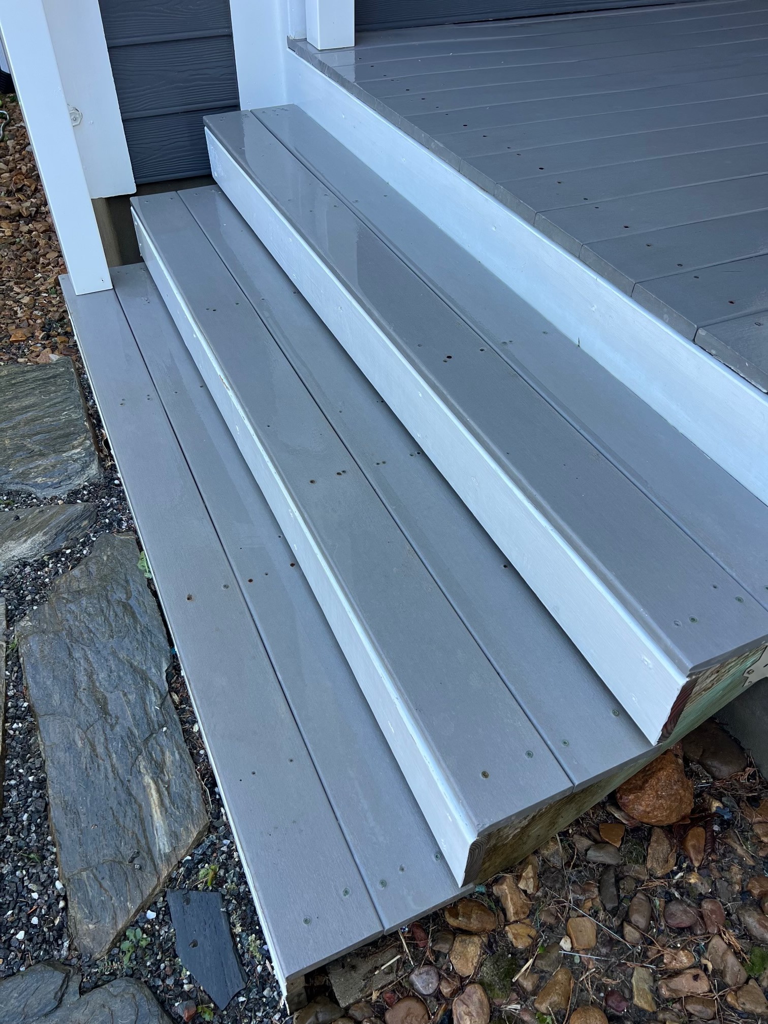 Before composite deck cleaning
