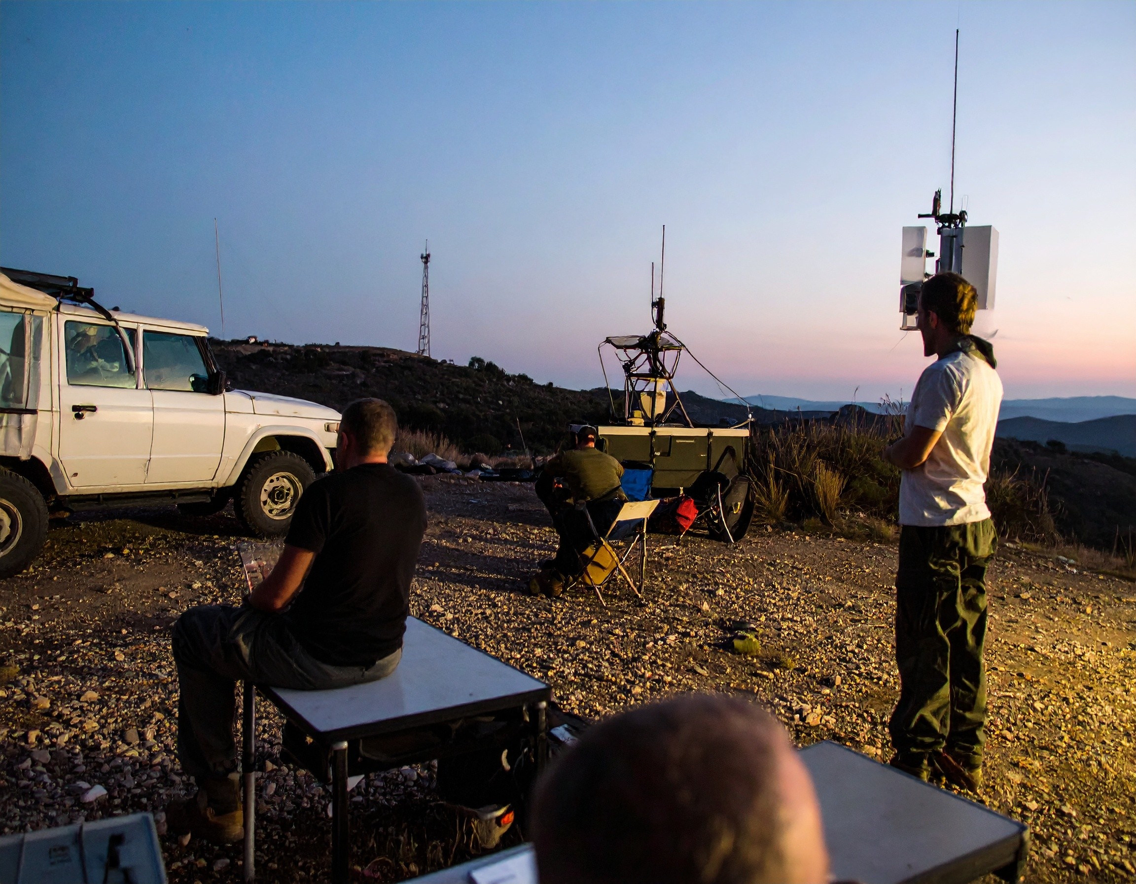 field team with comms equipment