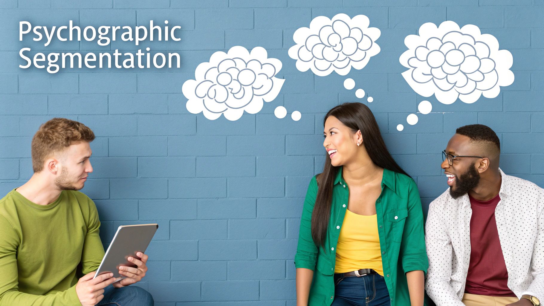 Person building a customer persona on a whiteboard