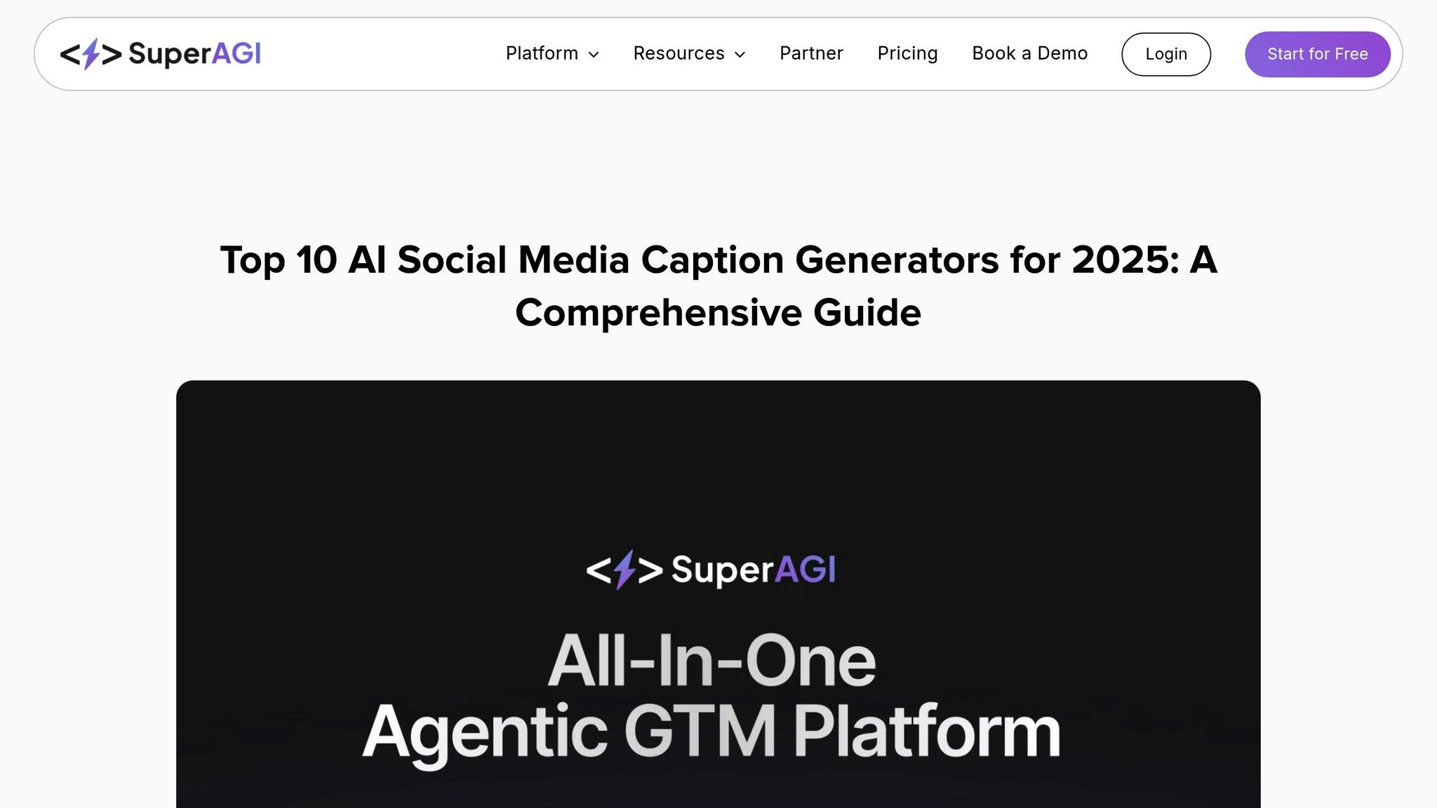 SuperAGI Caption Pro