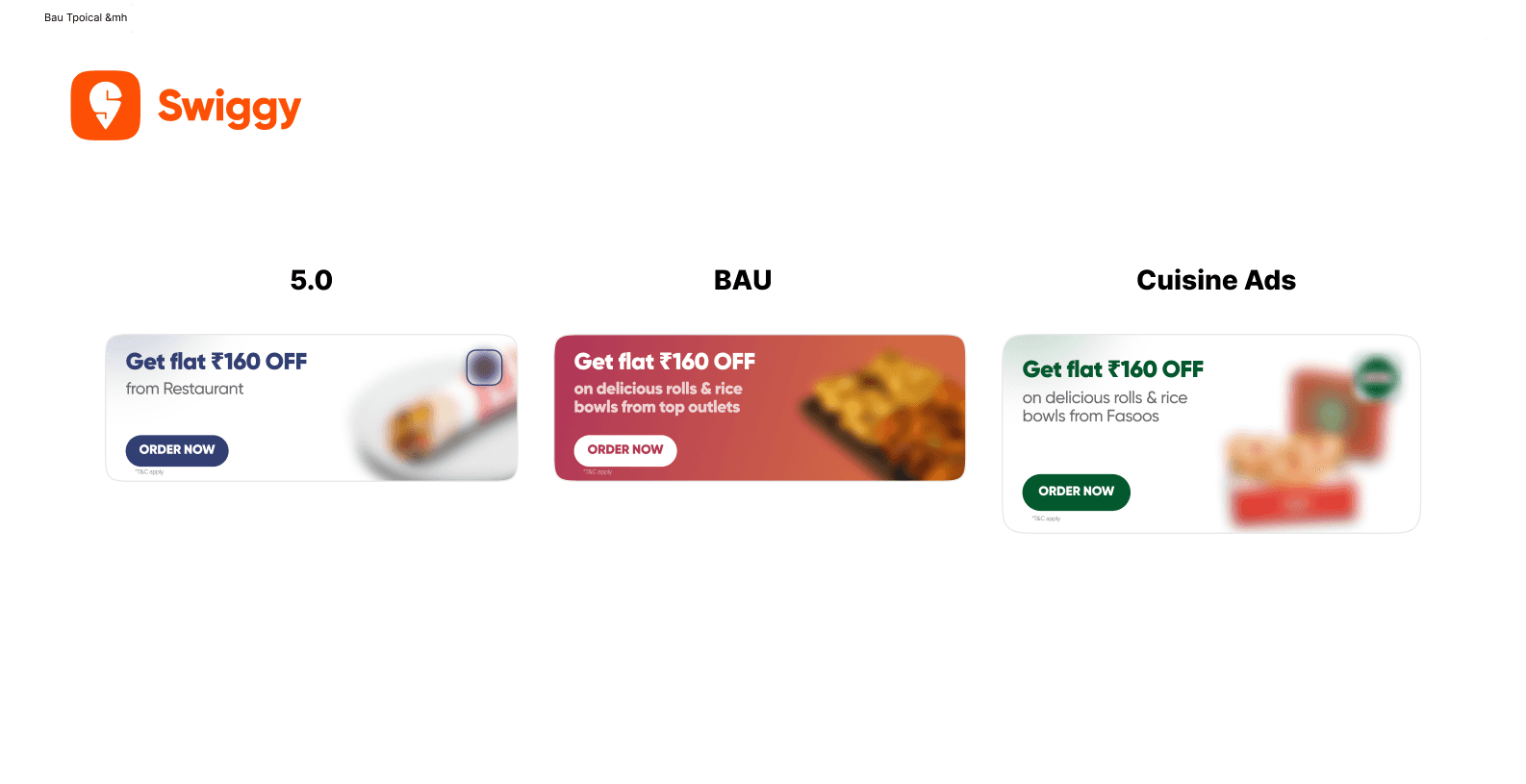 BAU topical and masthead campaign design