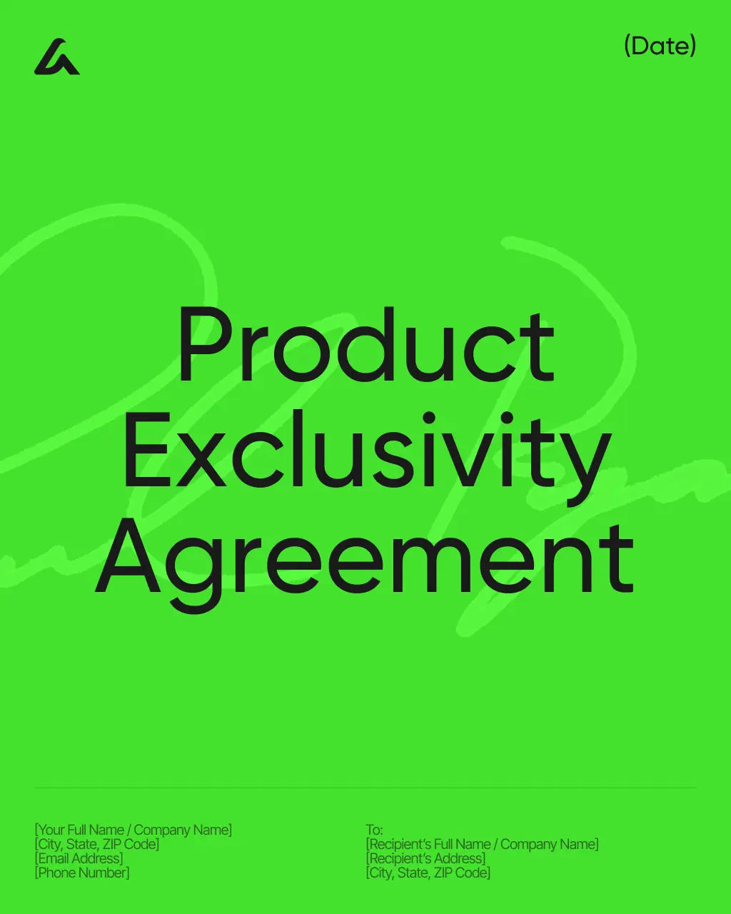 Product Exclusivity Agreement