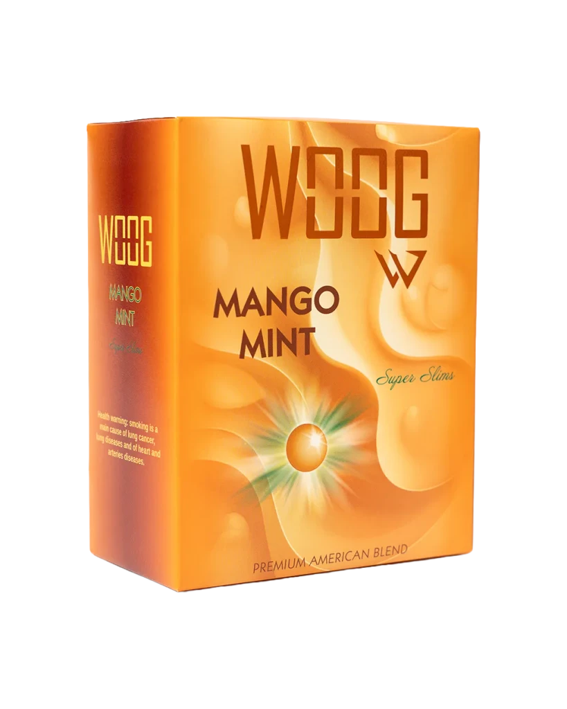 Woog Mango Mint cigarette pack.