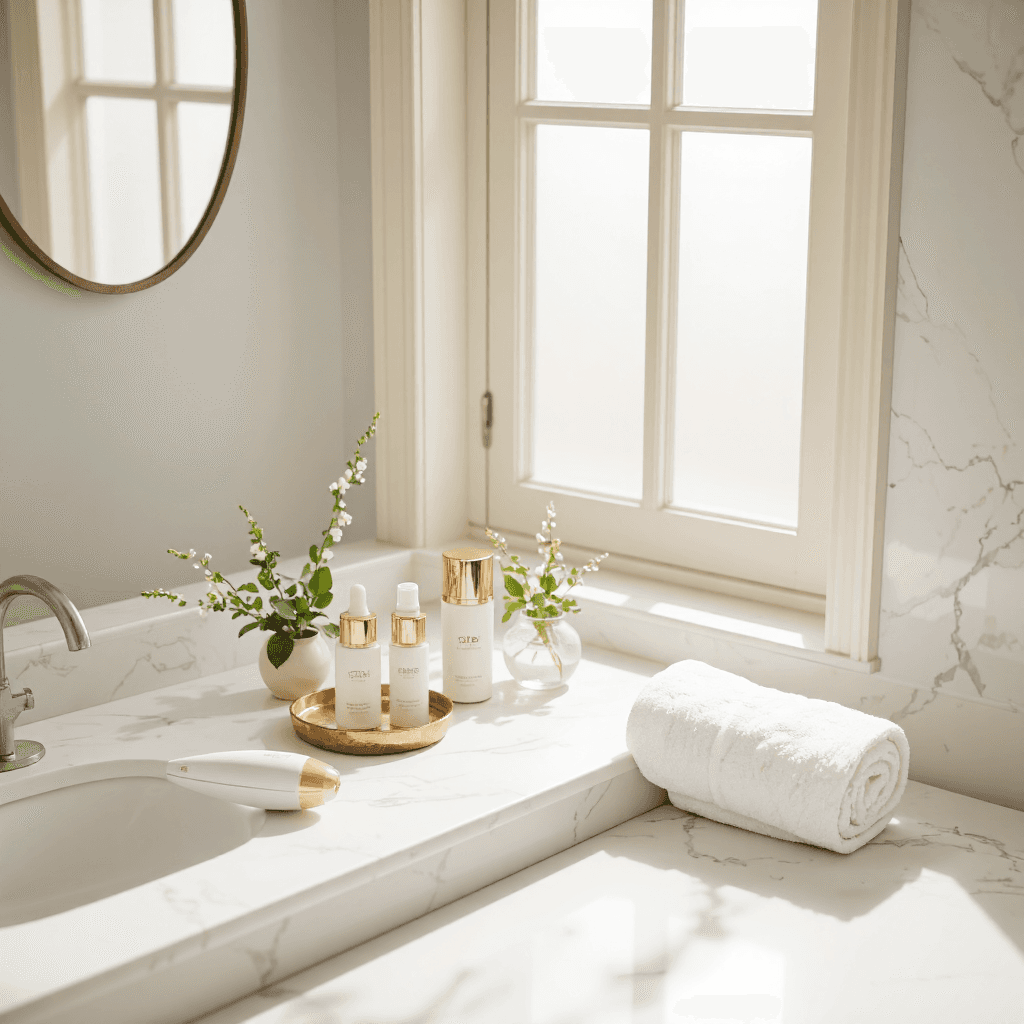 product photography of handheld skin care device