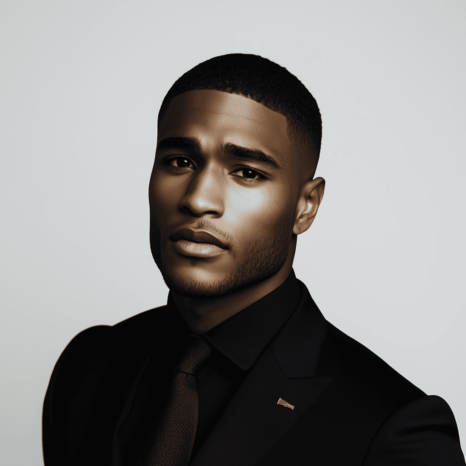 Elegant Black Suit Portrait