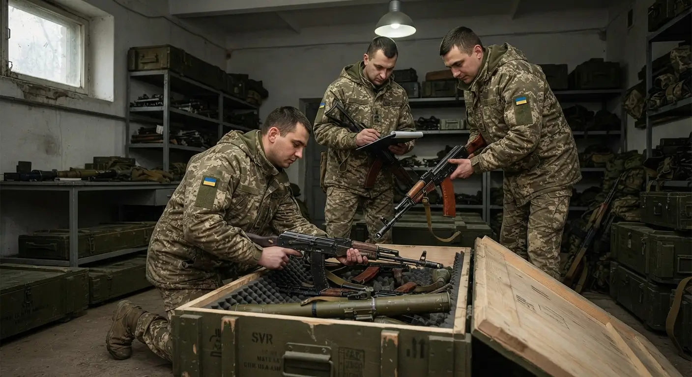A photo of Ukrianian arms trafficking