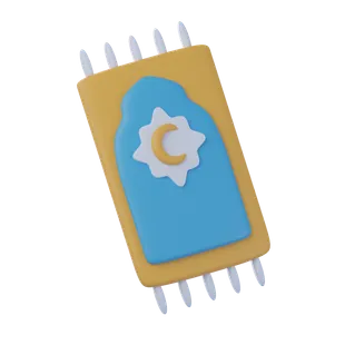 Free 3D prayer mat icon for Ramadan