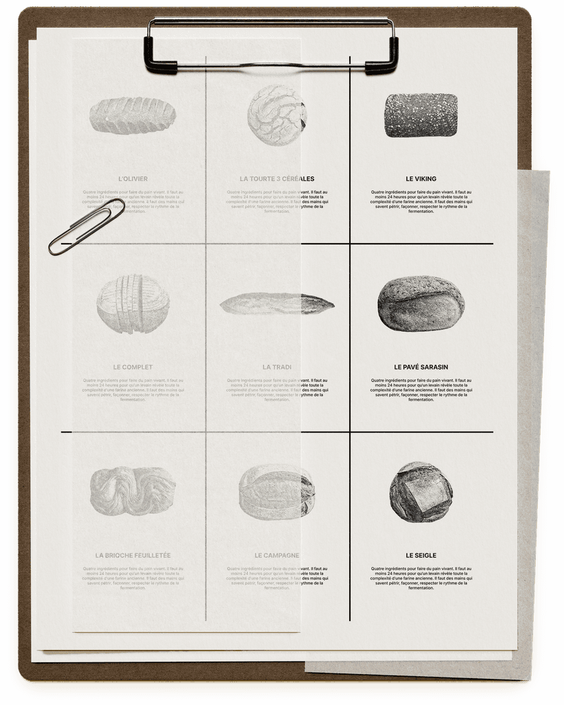 Boulangerie design clipboard