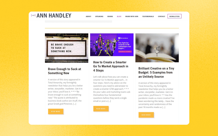 Blog Design Best Practices from Ann Handley